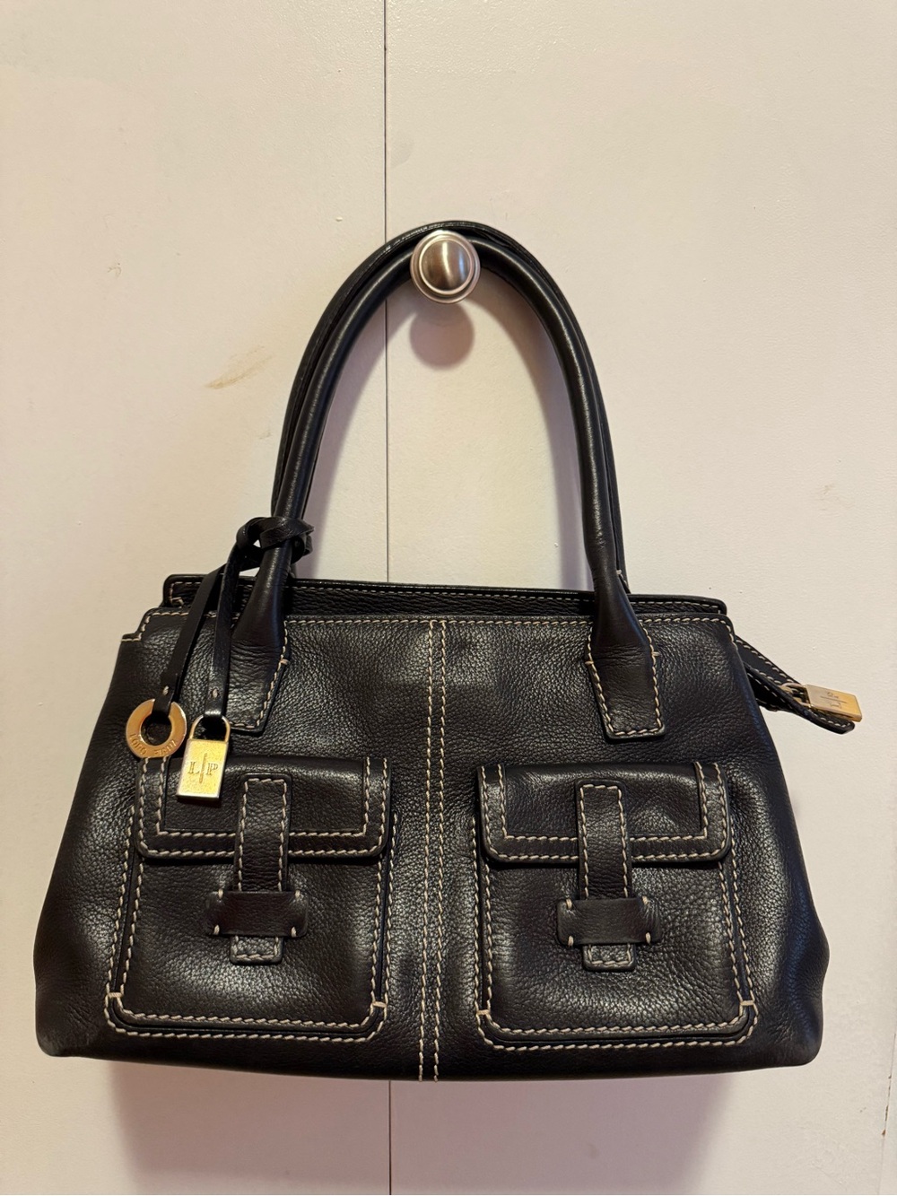 Authentic Loro Piana Made in Italy Leather Handbag